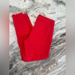 NWOT EXPRESS RED STRETCH MID RISE ANKLE LEGGING